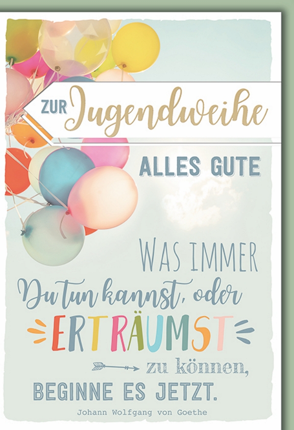 Klappkarte Jugendweihe, DIN C6  