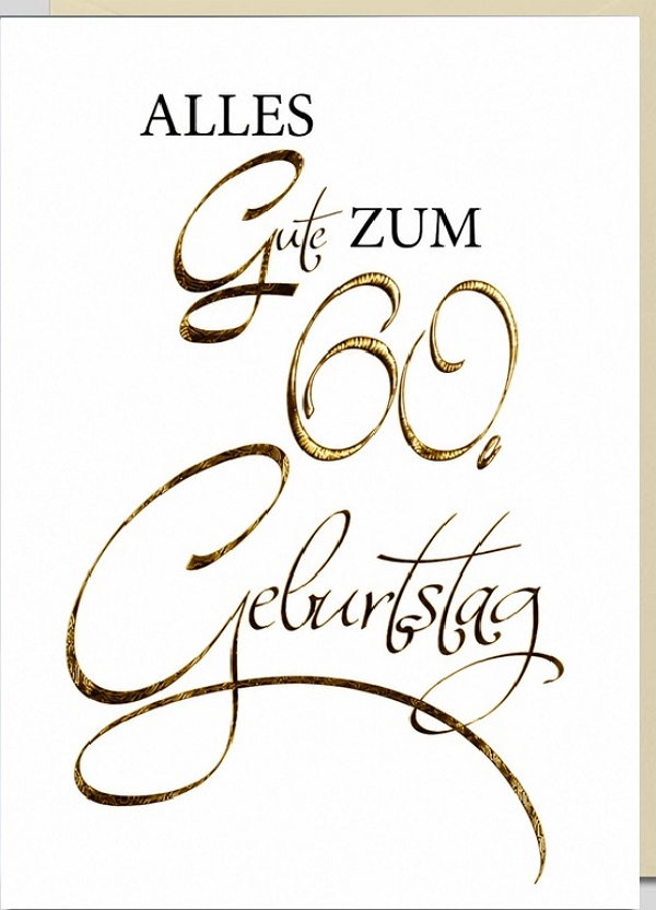 Klappkarte 60.Geburtstag, DIN C6 