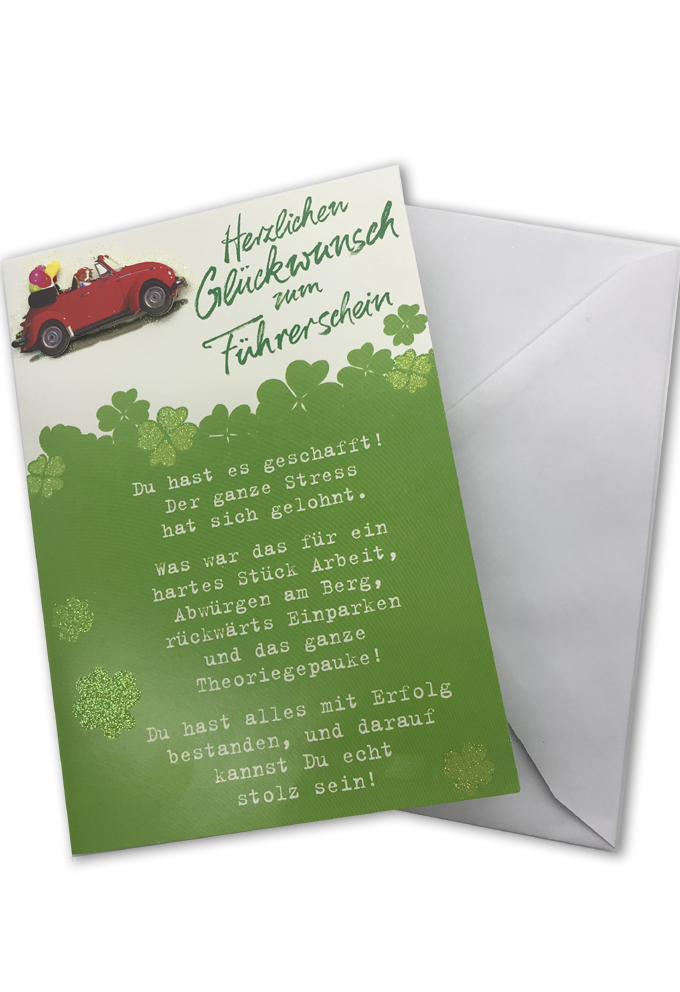 Klappkarte, Führerschein, DIN C6