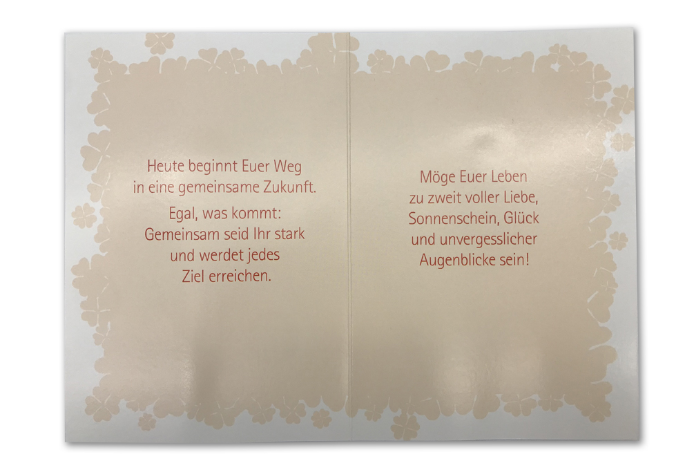 Klappkarte, Hochzeit, DIN C6