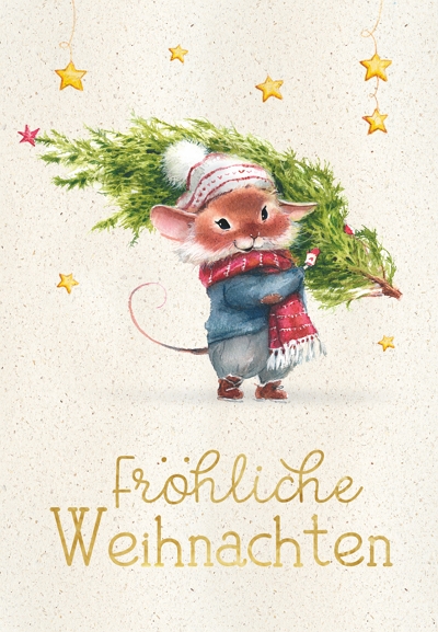 Klappkarte Weihnachten, Midi ohne Cello,  8 x 11