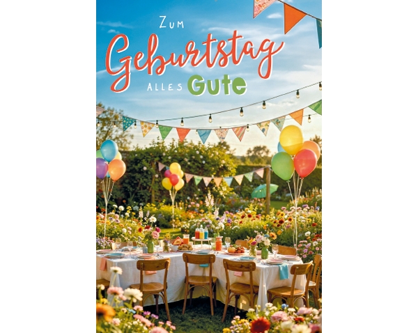 Klappkarte Geburtstag, DIN C6 