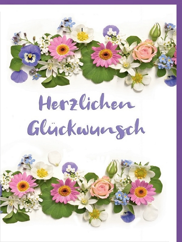 Klappkarte Glückwunsch neutral, DIN C6