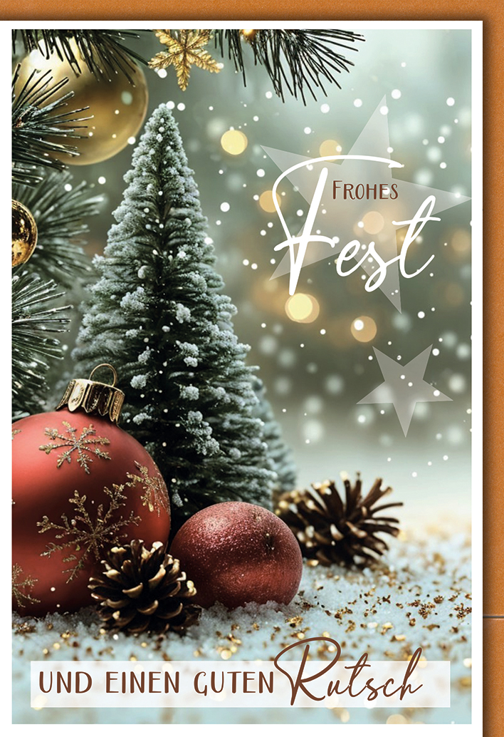 Klappkarte Weihnachten, DIN C6 