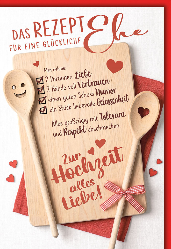 Klappkarte Hochzeit, DIN C6  