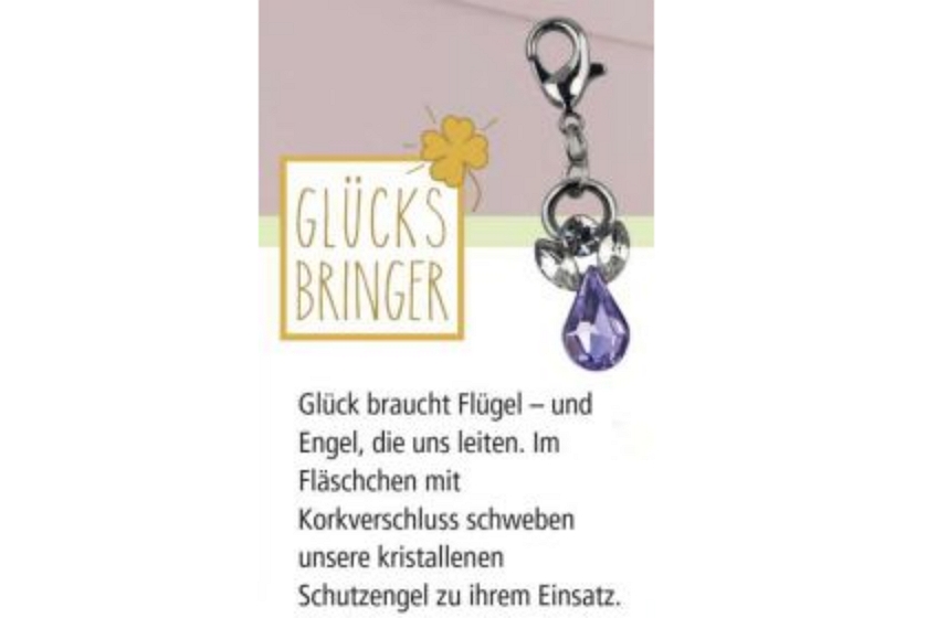 5 x 5 Anhänger Kristall-Schutzengel im Glas 
