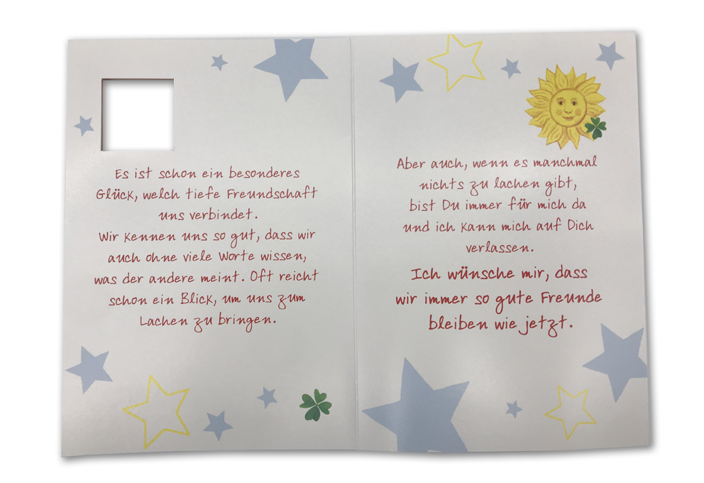Klappkarte, Freundschaft, DIN C6