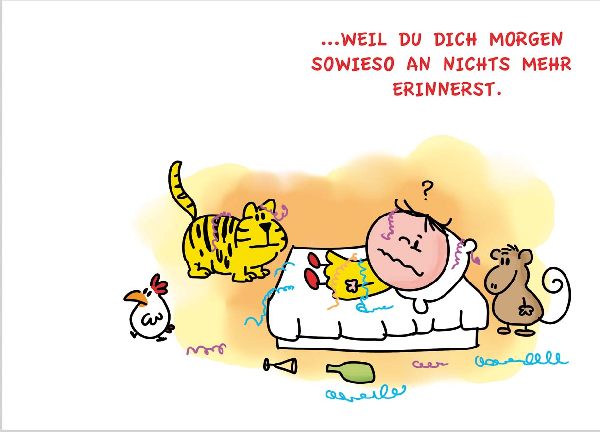 Klappkarte, Junggesellenabschied, DIN C6