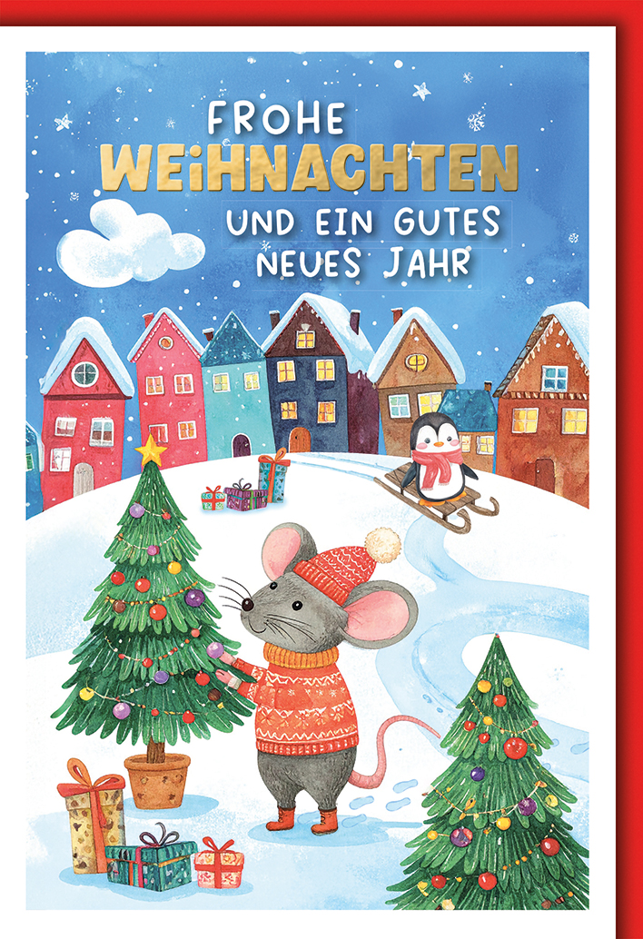 Klappkarte Weihnachten, DIN C6 