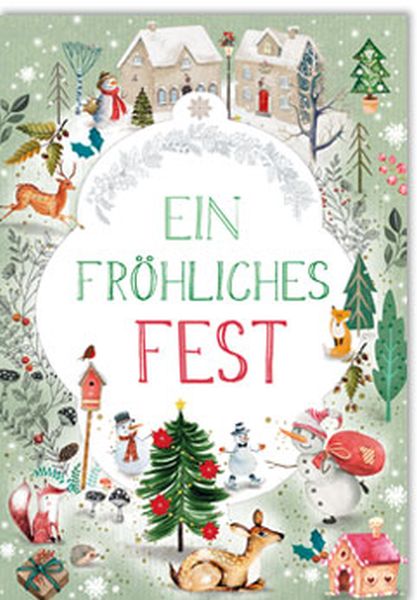 Klappkarte Weihnachten, Midi Hoch 8 x 11