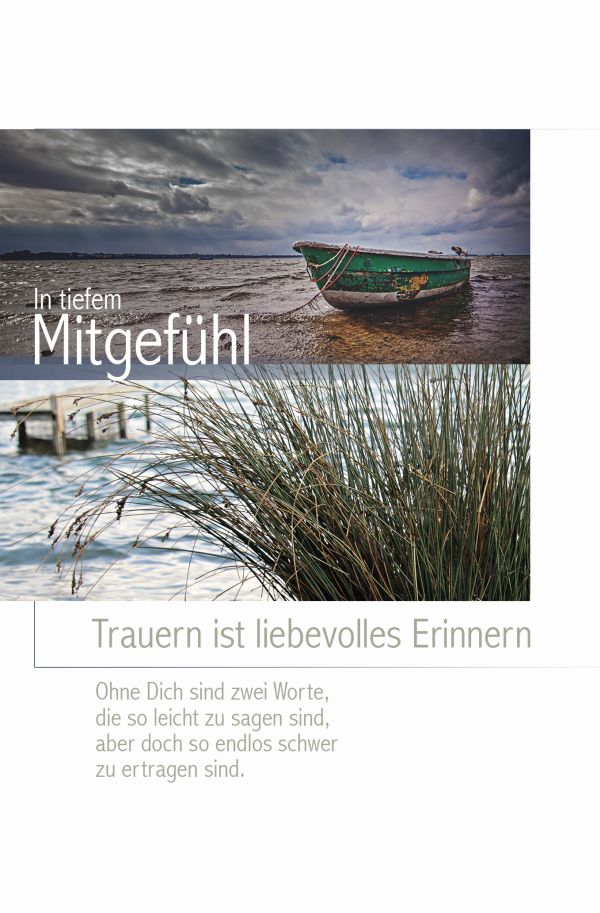 100 Klappkarten (OP) Trauer, DIN C6