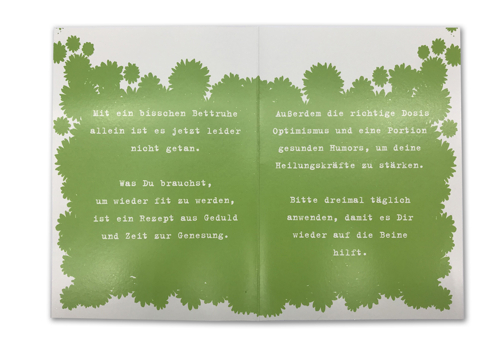 Klappkarte, Genesung, DIN C6