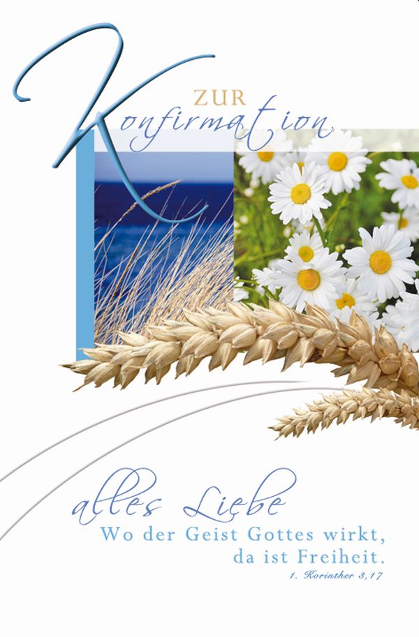 100 Klappkarten (OP) Konfirmation, DIN C6