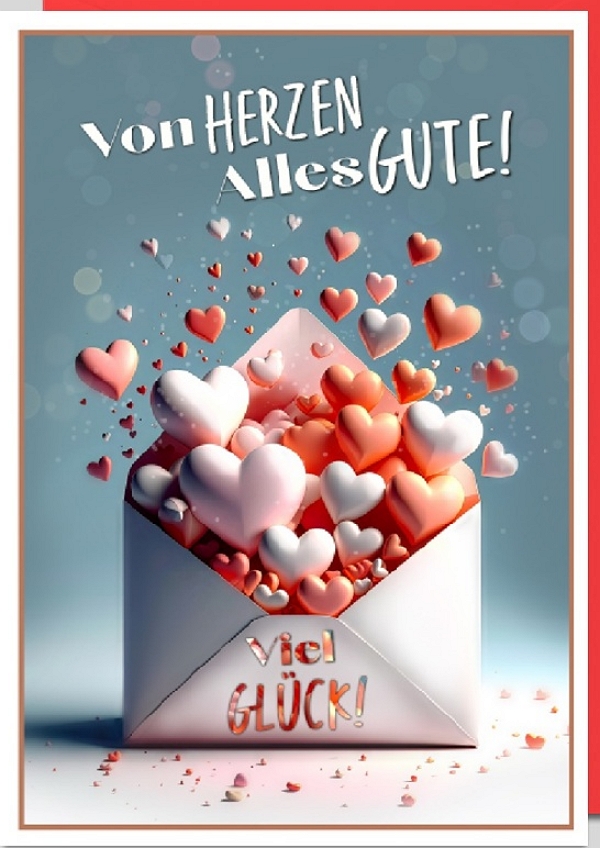 Klappkarte Glückwunsch neutral, DIN C6 