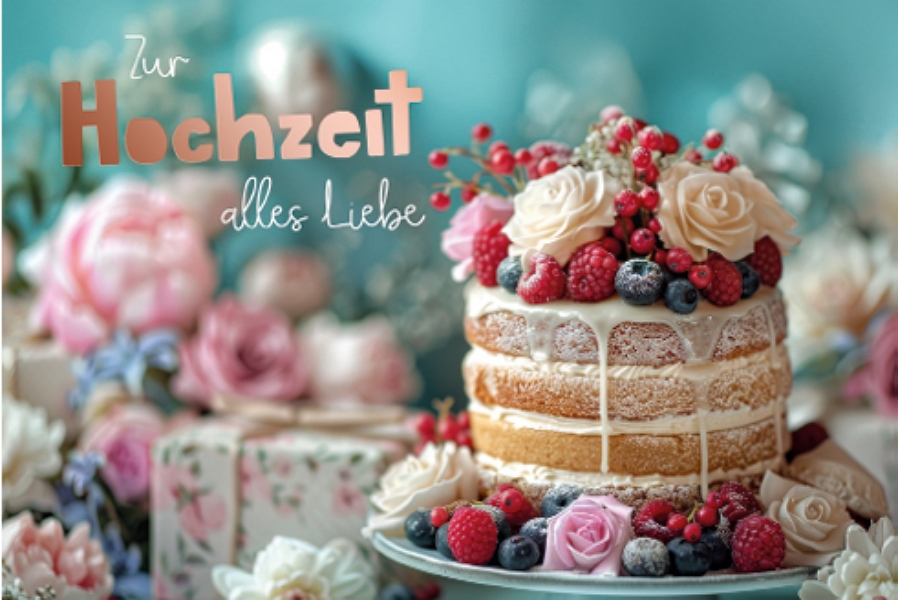 Klappkarte Hochzeit, DIN C6 
