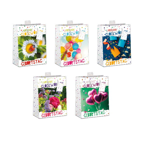 2 x 5 Tüten, Buchformat, Geburtstag Mix UVP 1,95 €  