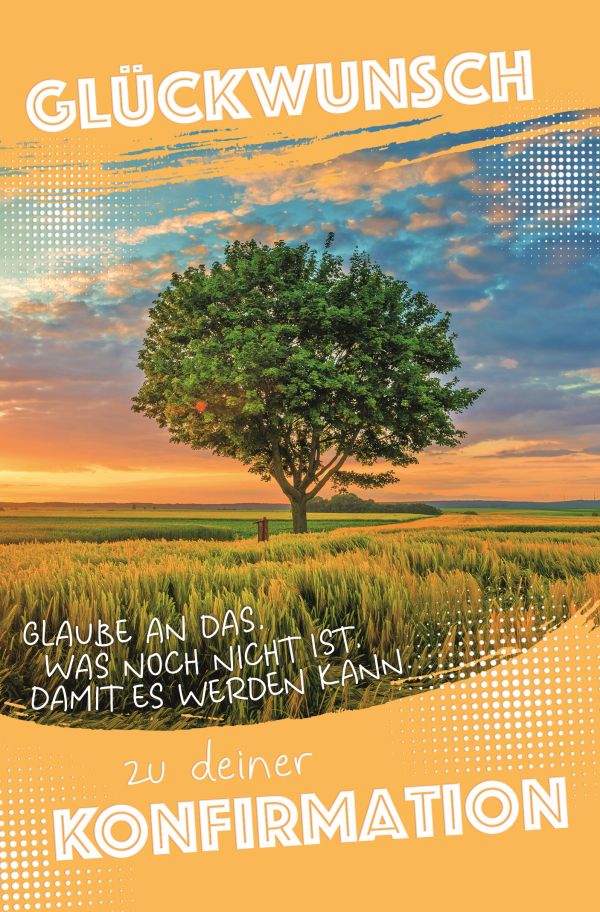 100 Klappkarten (OP) Konfirmation, DIN C6 