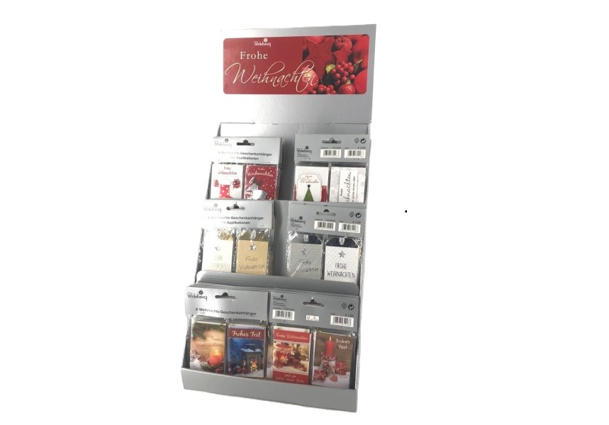 36 Pack (VK:2,99/Pack) Geschenkanhänger im Sortiment, Weihnachten, Mini 5,5 cm x 8 cm
