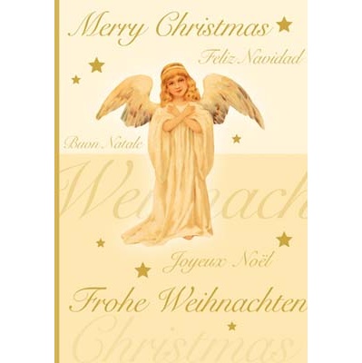 Klappkarte Weihnachten, Engel, DIN C6  