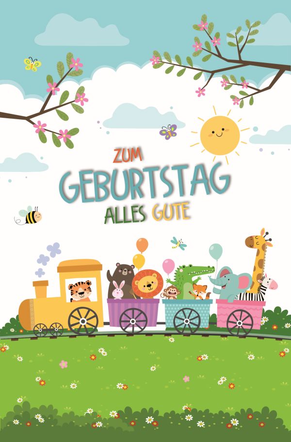 100 Klappkarten (OP) Kindergeburtstag, DIN C6