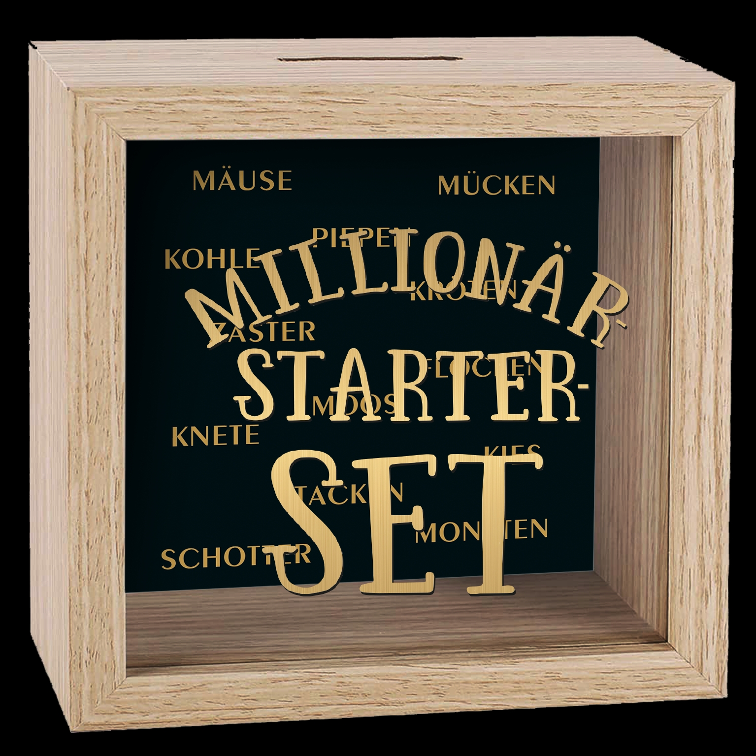 6 x 3 Spardosen mit Glasfront klein