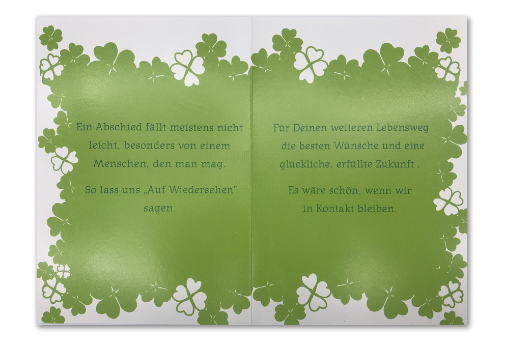 Klappkarte Abschied, DIN C6