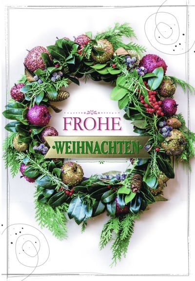 Klappkarte Weihnachten, Midi Hoch 8 x 11