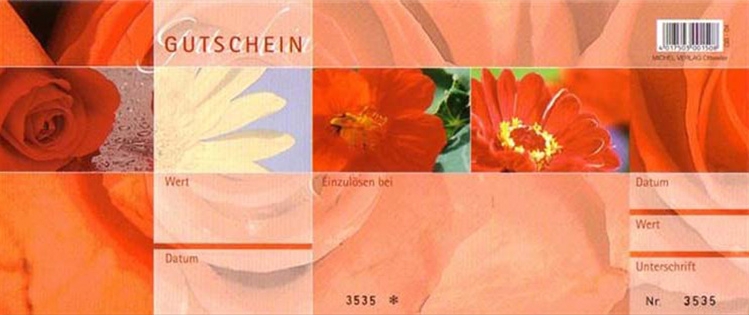 Abreissblock 50 Gutscheine, DIN lang 