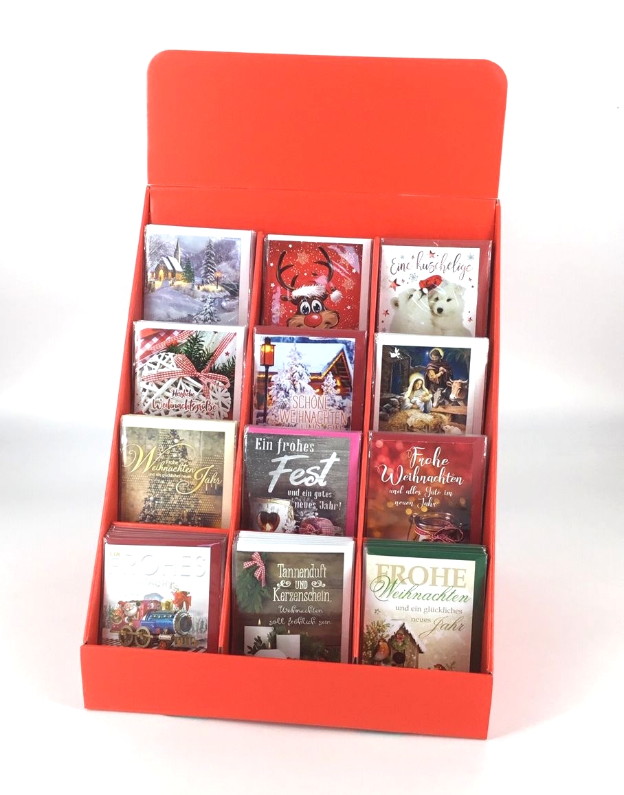 12 x 6 Midikarten im Sortiment, Weihnachten, Midi 11 cm x 8 cm