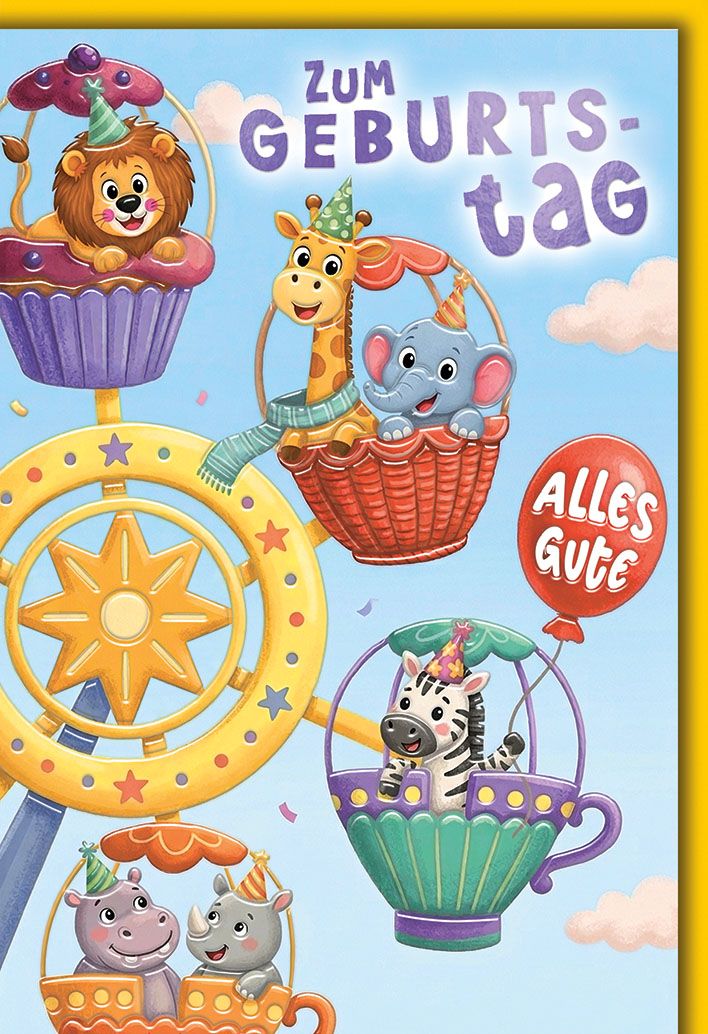 Klappkarte Kindergeburtstag, DIN C6 