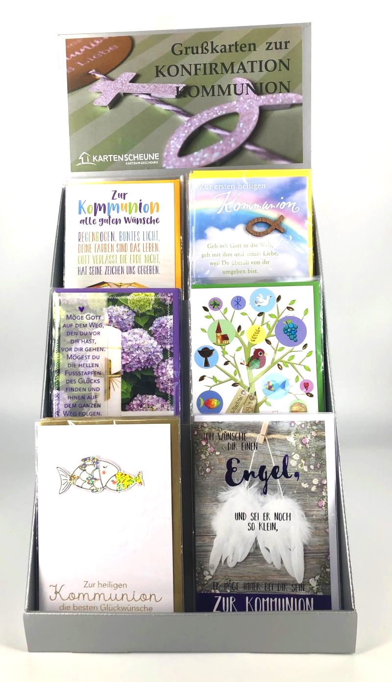 Leerdisplay Konfirmation Kommunion silber, 6 x Format C6