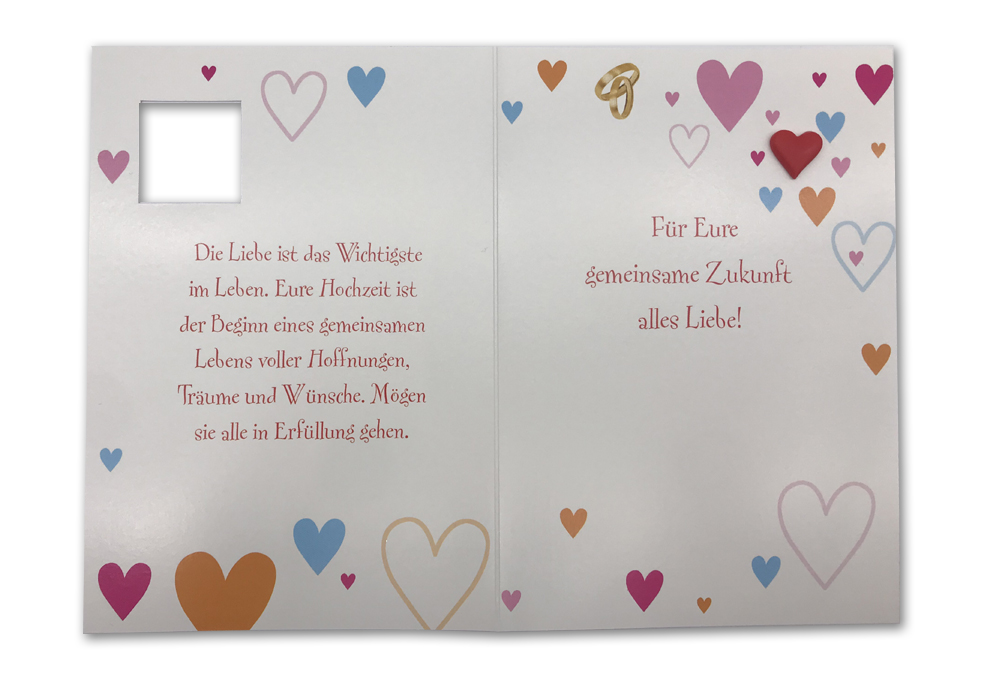 Klappkarte, Hochzeit, DIN C6