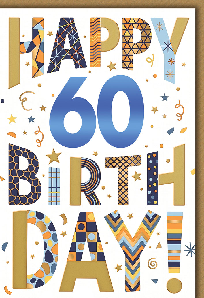 Klappkarte 60.Geburtstag, DIN C6