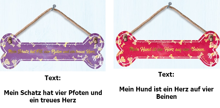 6 x 3 Dekoschilder Hund UVP 5,95