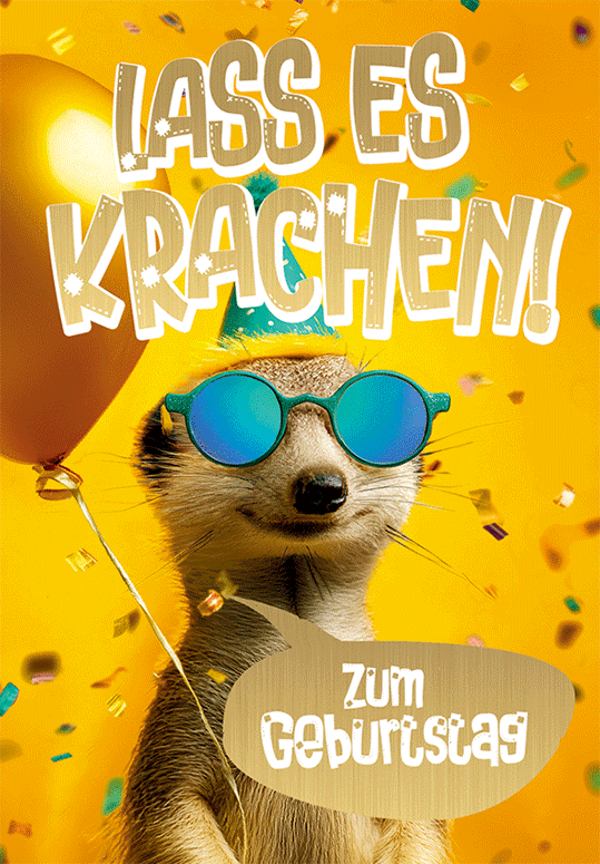 Klappkarte 3-D-Effekt Geburtstag, Midi 8 x 11     