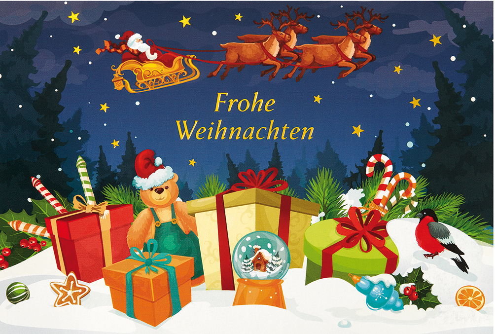 Klappkarte Weihnachten, DIN C6