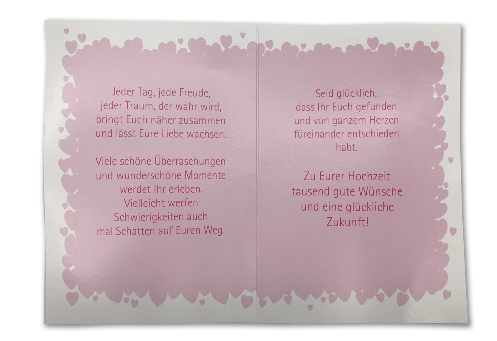 Klappkarte, Hochzeit, DIN C6