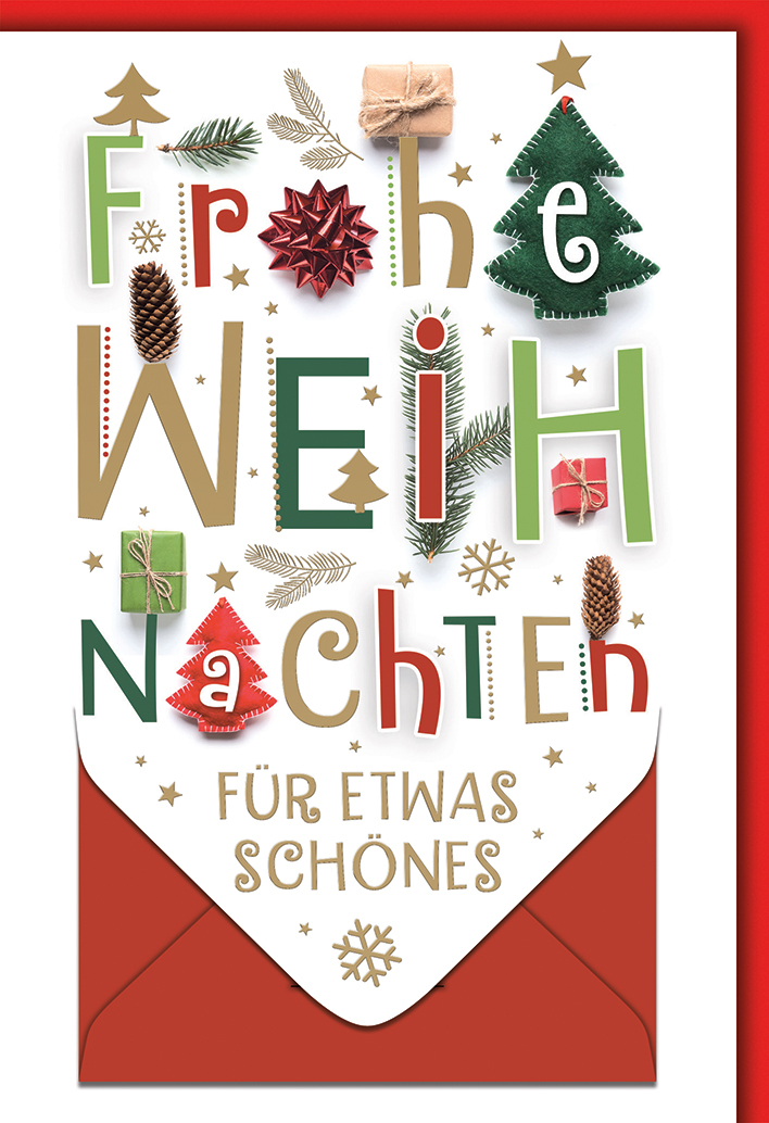 Klappkarte Weihnachten Geldbrief, DIN C6 