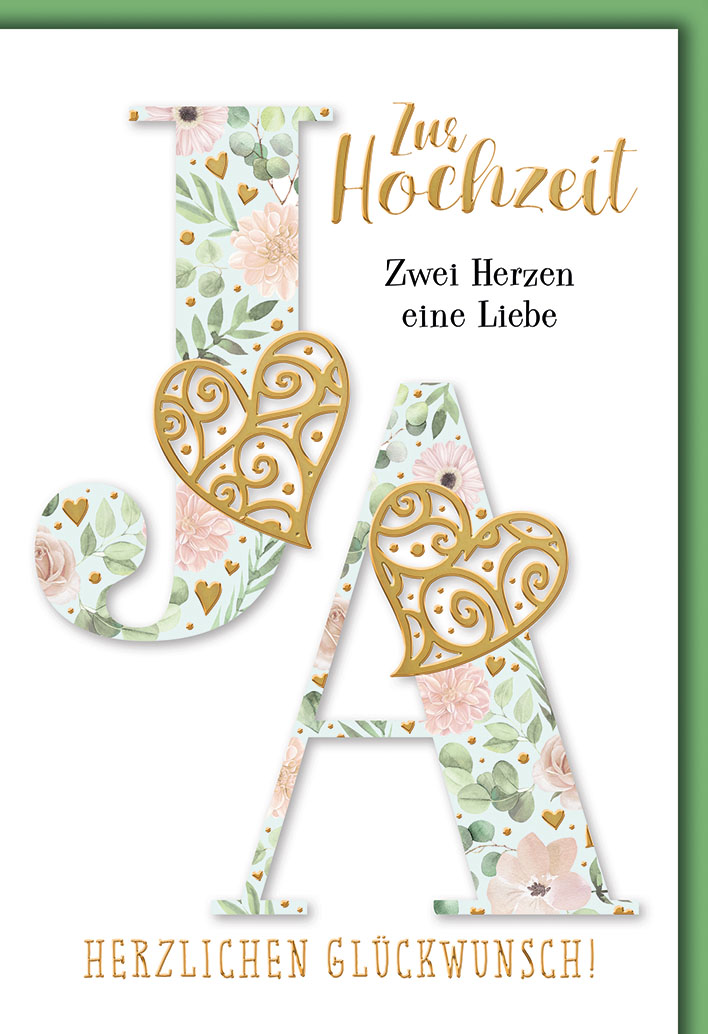 Klappkarte Hochzeit, DIN C6 