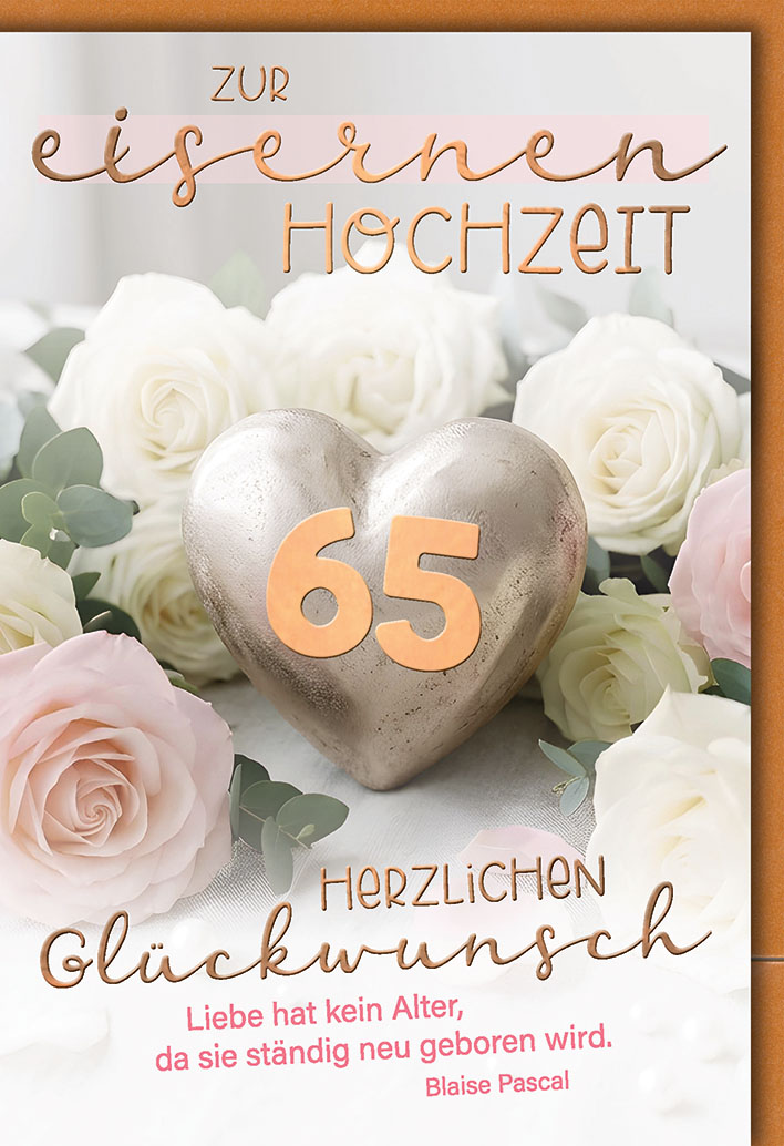 Klappkarte Eisen Hochzeit, DIN C6 