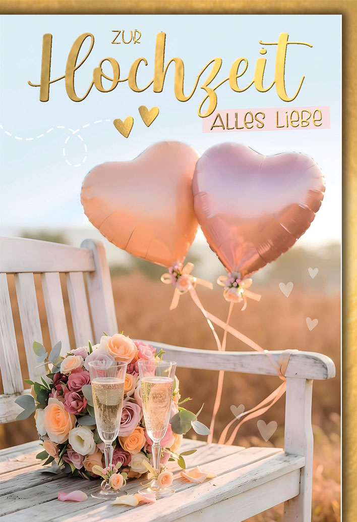 Klappkarte Hochzeit, DIN C6 