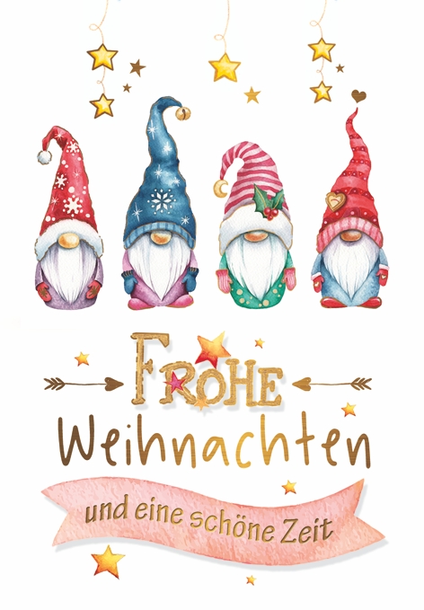 Klappkarte Weihnachten, Midi ohne Cello,  8 x 11  